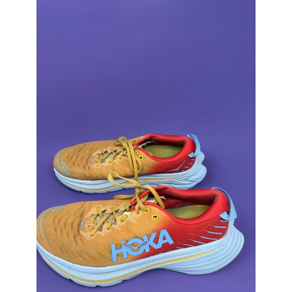 Hoka One One Bondi X Fiesta Amber Yellow Mens 11 D Shoes Running Sneakers - Picture 5 of 7